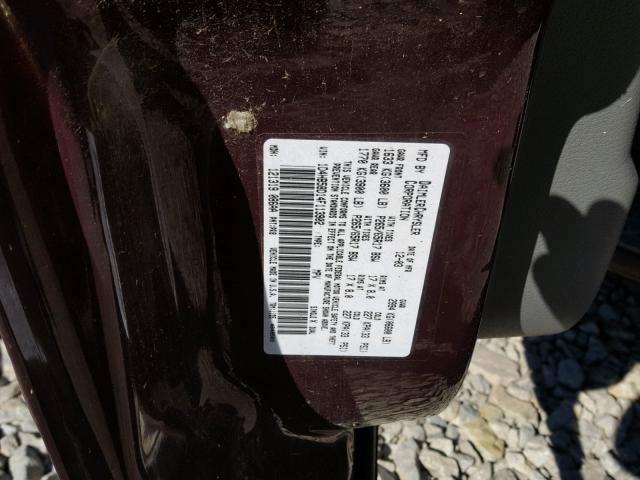 1D4HB58D14F113902 - 2004 DODGE DURANGO LI MAROON photo 10