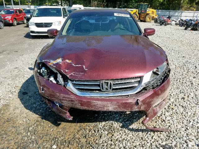 1HGCR2F8XEA038091 - 2014 HONDA ACCORD EXL RED photo 9