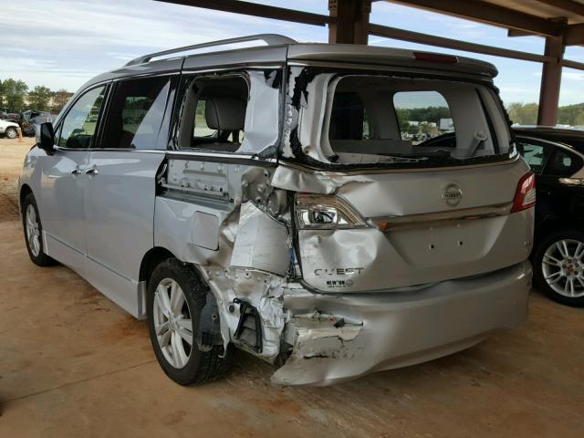 JN8AE2KP5F9128996 - 2015 NISSAN QUEST S SILVER photo 3