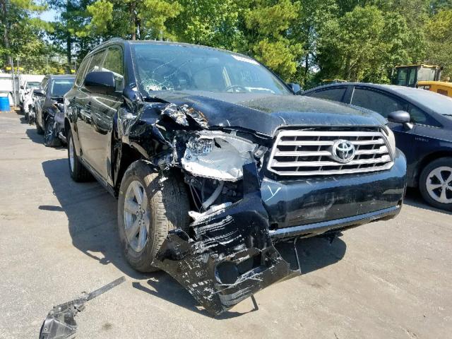 5TDZK3EHXAS004458 - 2010 TOYOTA HIGHLANDER BLACK photo 1