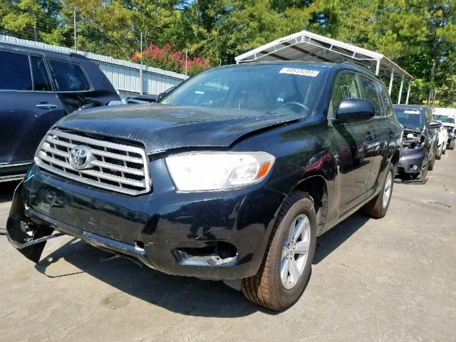 5TDZK3EHXAS004458 - 2010 TOYOTA HIGHLANDER BLACK photo 2