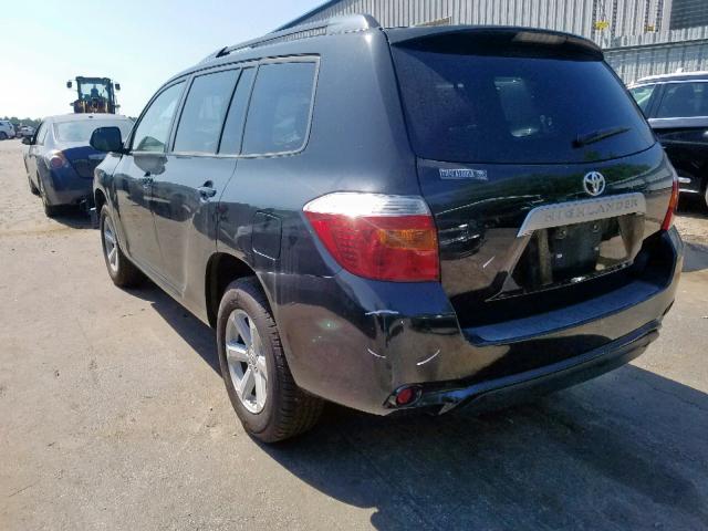 5TDZK3EHXAS004458 - 2010 TOYOTA HIGHLANDER BLACK photo 3