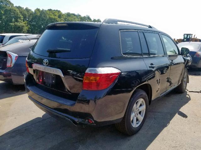 5TDZK3EHXAS004458 - 2010 TOYOTA HIGHLANDER BLACK photo 4