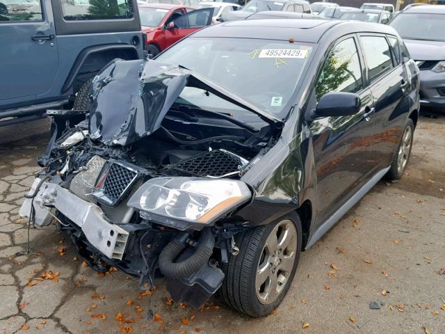 5Y2SP6E08AZ406637 - 2010 PONTIAC VIBE BLACK photo 2