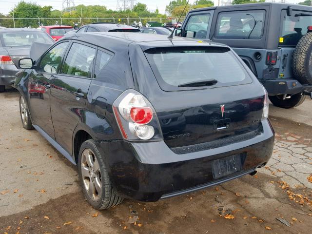 5Y2SP6E08AZ406637 - 2010 PONTIAC VIBE BLACK photo 3