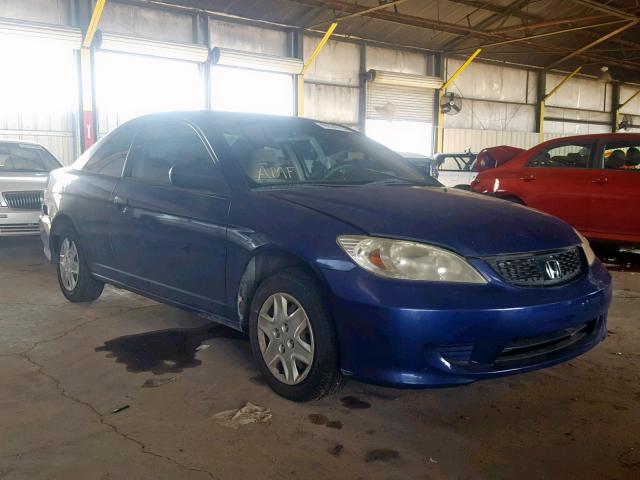 1HGEM22175L029997 - 2005 HONDA CIVIC DX V BLUE photo 1