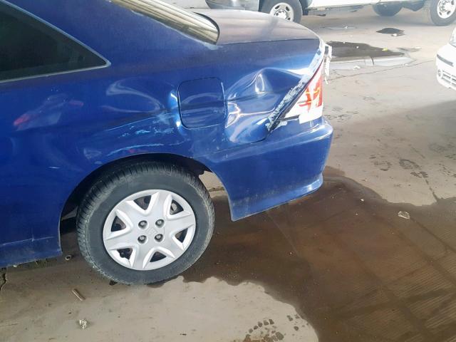 1HGEM22175L029997 - 2005 HONDA CIVIC DX V BLUE photo 9