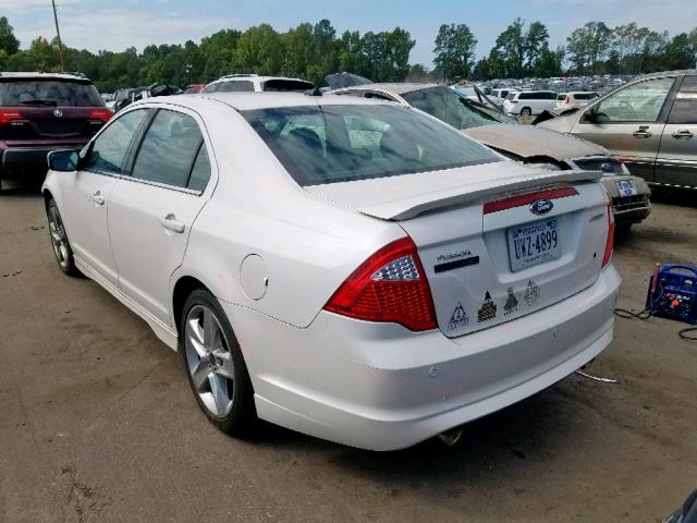 3FAHP0KC3BR172487 - 2011 FORD FUSION SPO WHITE photo 3