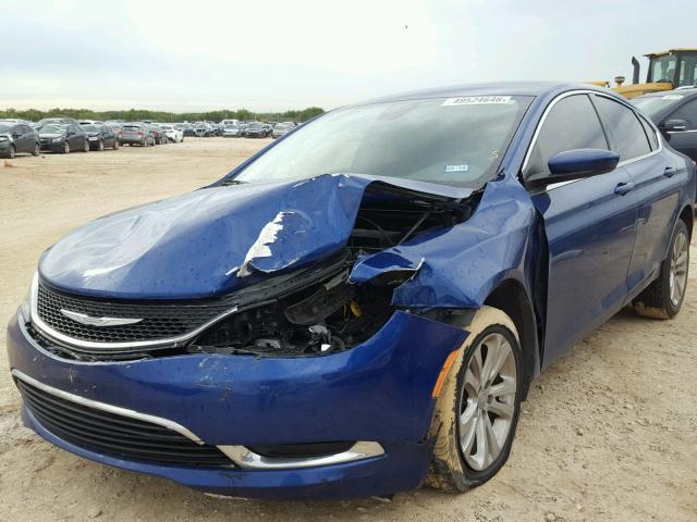 1C3CCCAB3FN710547 - 2015 CHRYSLER 200 LIMITE BLUE photo 2