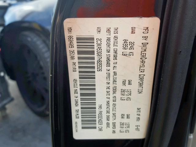 2C3KA53G07H825526 - 2007 CHRYSLER 300 TOURIN BLACK photo 10