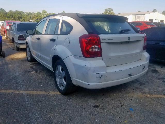 1B3HB48B87D529906 - 2007 DODGE CALIBER SX WHITE photo 3