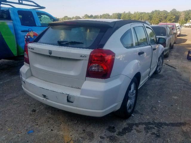 1B3HB48B87D529906 - 2007 DODGE CALIBER SX WHITE photo 4