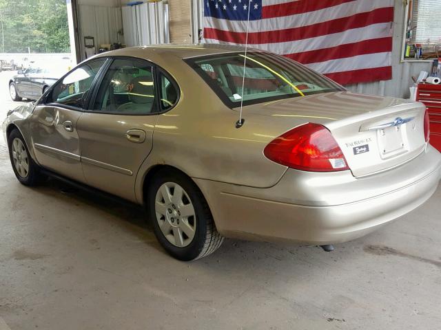 1FAFP52U01G140325 - 2001 FORD TAURUS LX TAN photo 3