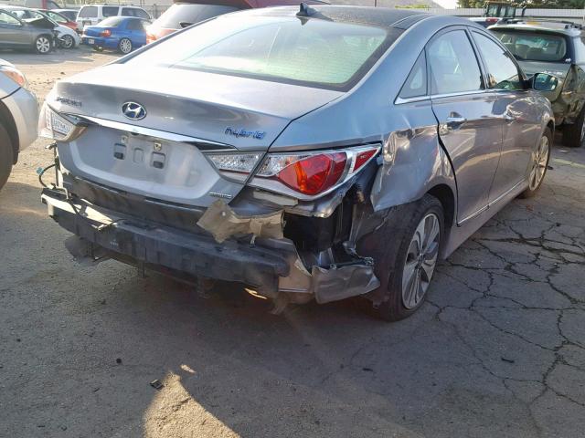 KMHEC4A44FA123921 - 2015 HYUNDAI SONATA HYB GRAY photo 4