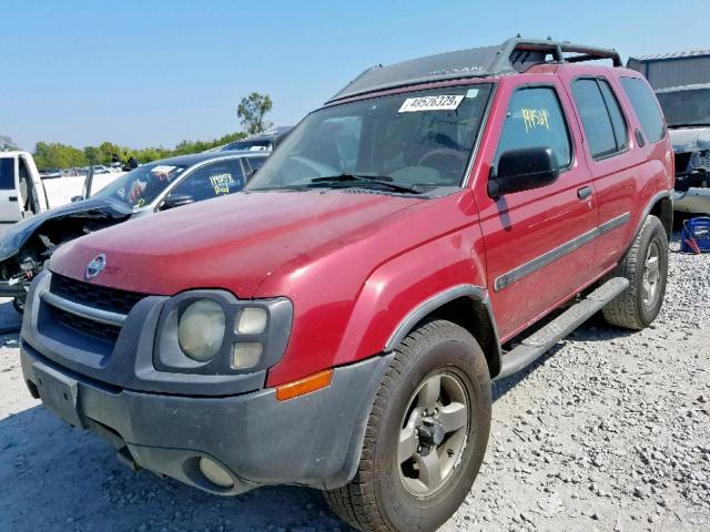 5N1ED28Y42C545793 - 2002 NISSAN XTERRA XE BURGUNDY photo 2