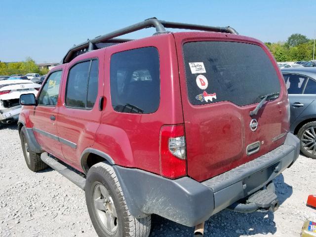 5N1ED28Y42C545793 - 2002 NISSAN XTERRA XE BURGUNDY photo 3