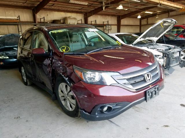 5J6RM4H76EL092784 - 2014 HONDA CR-V EXL BURGUNDY photo 1