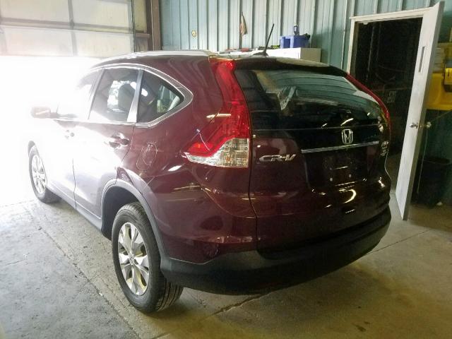 5J6RM4H76EL092784 - 2014 HONDA CR-V EXL BURGUNDY photo 3