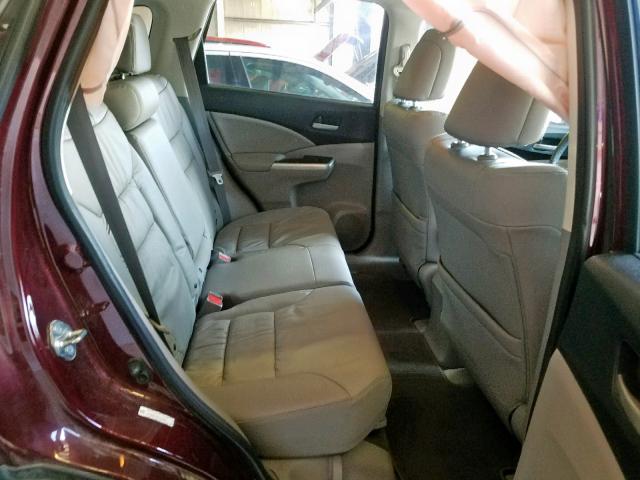 5J6RM4H76EL092784 - 2014 HONDA CR-V EXL BURGUNDY photo 6