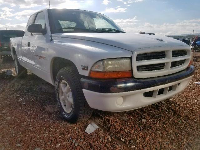 1B7GL23X7VS250731 - 1997 DODGE DAKOTA WHITE photo 1