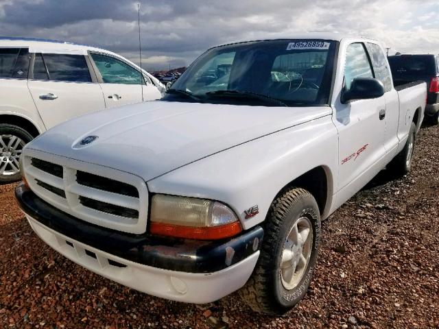 1B7GL23X7VS250731 - 1997 DODGE DAKOTA WHITE photo 2