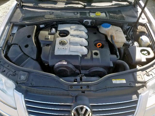 WVWAE63B15E052477 - 2005 VOLKSWAGEN PASSAT GLS SILVER photo 7