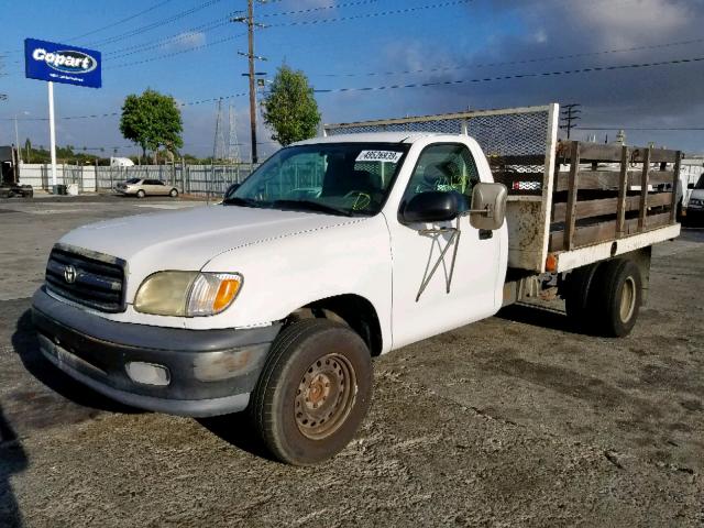 5TBJN32161S216665 - 2001 TOYOTA TUNDRA WHITE photo 2