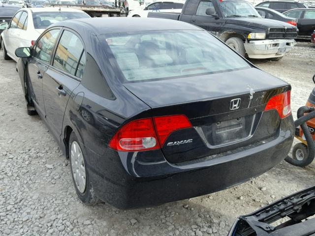 2HGFA16386H033879 - 2006 HONDA CIVIC DX V BLACK photo 3