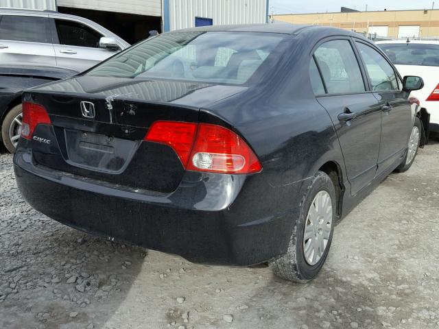 2HGFA16386H033879 - 2006 HONDA CIVIC DX V BLACK photo 4