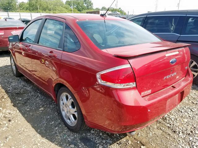 1FAHP36N39W193831 - 2009 FORD FOCUS SES RED photo 3