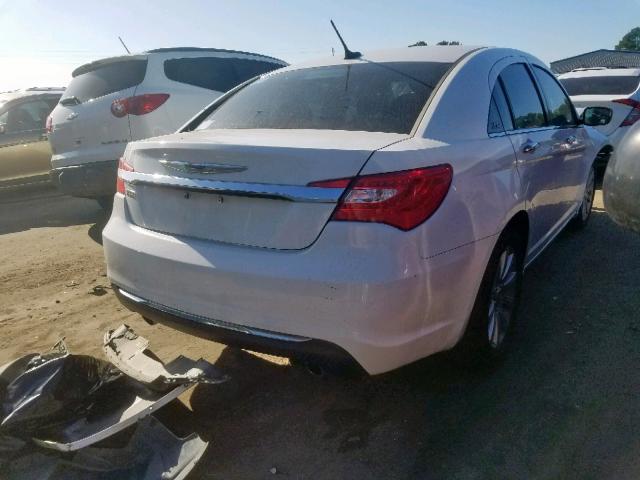 1C3CCBCG4DN528498 - 2013 CHRYSLER 200 LIMITE WHITE photo 4