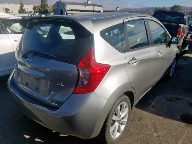 3N1CE2CP9EL368919 - 2014 NISSAN VERSA NOTE GRAY photo 4