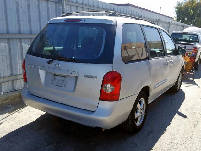 JM3LW28A020327531 - 2002 MAZDA MPV WAGON GRAY photo 4