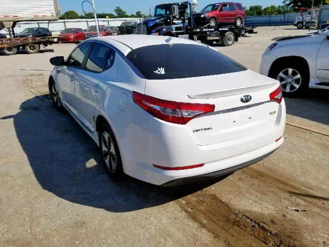 KNAGM4AD5C5025525 - 2012 KIA OPTIMA HYB WHITE photo 3