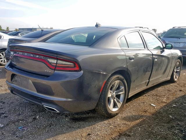 2C3CDXHG2HH655140 - 2017 DODGE CHARGER SX GRAY photo 4