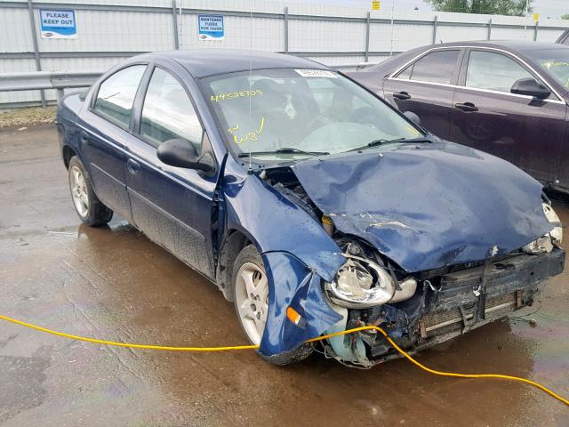 1B3AS46C62D602793 - 2002 DODGE NEON SE BLUE photo 1