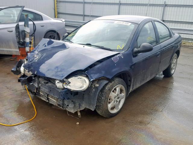 1B3AS46C62D602793 - 2002 DODGE NEON SE BLUE photo 2