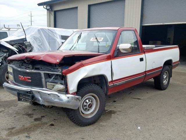 1GTGC34NXLE517620 - 1990 GMC SIERRA C35 TWO TONE photo 2