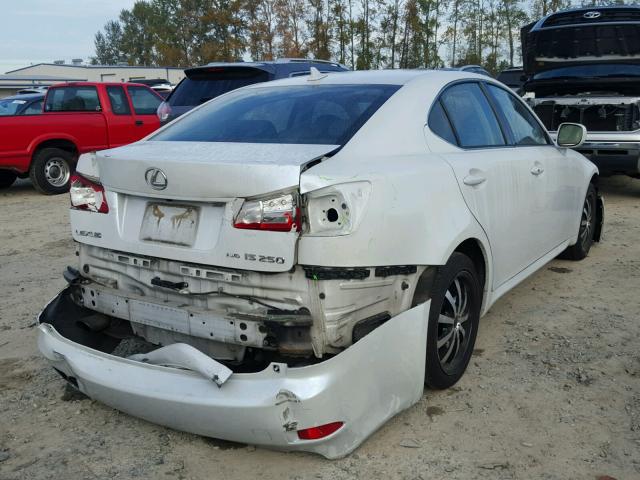 JTHCK262585021595 - 2008 LEXUS IS 250 WHITE photo 4