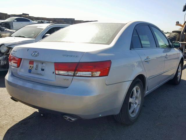 5NPEU46F36H132517 - 2006 HYUNDAI SONATA GLS SILVER photo 4