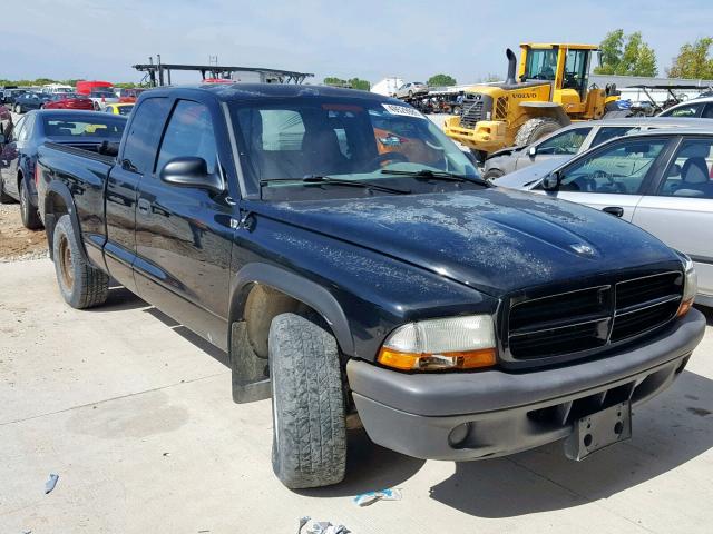 1D7HL12X83S217112 - 2003 DODGE DAKOTA SXT BLACK photo 1