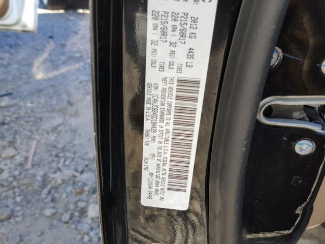 1C4NJCBB4DD184439 - 2013 JEEP COMPASS SP შავი ფოტო 10