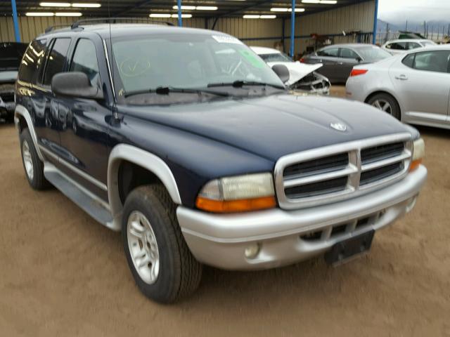 1D4HS58Z03F508292 - 2003 DODGE DURANGO SL BLUE photo 1