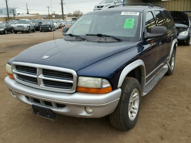 1D4HS58Z03F508292 - 2003 DODGE DURANGO SL BLUE photo 2