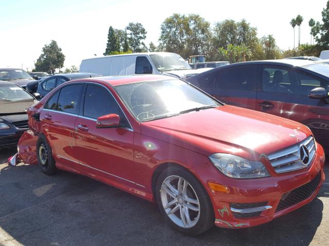 WDDGF4HB5EA936679 - 2014 MERCEDES-BENZ C 250 RED photo 1