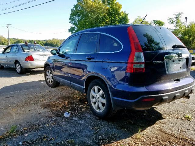 5J6RE48749L064842 - 2009 HONDA CR-V EXL BLUE photo 3