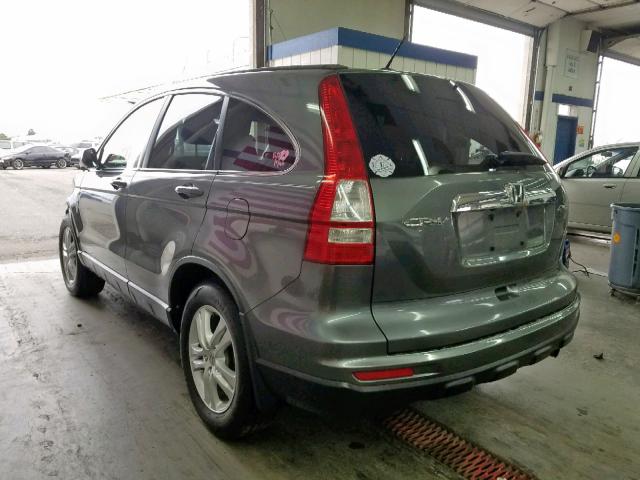 JHLRE4H78BC026822 - 2011 HONDA CR-V EXL GRAY photo 3