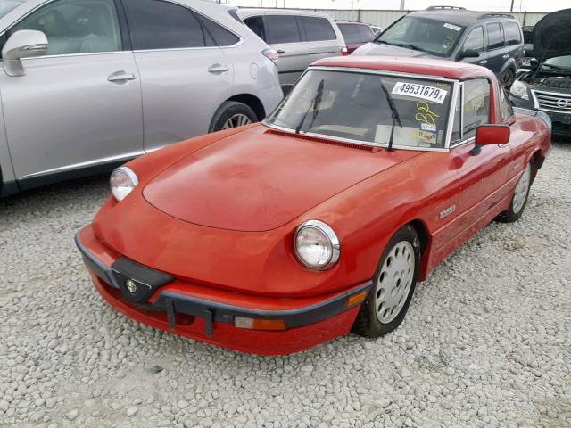 ZARBA12T8L6002024 - 1990 ALFA ROMEO SPIDER QUA RED photo 2