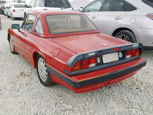 ZARBA12T8L6002024 - 1990 ALFA ROMEO SPIDER QUA RED photo 3