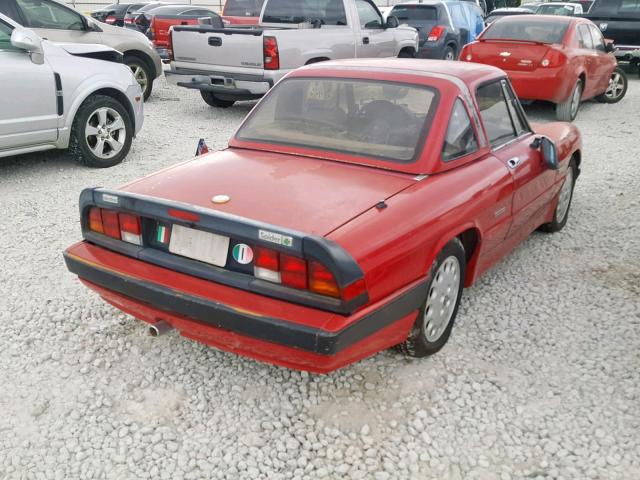 ZARBA12T8L6002024 - 1990 ALFA ROMEO SPIDER QUA RED photo 4